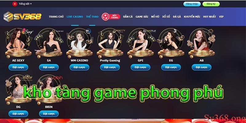 SV368 là gì Khám phá kho tàng game đình đám tại SV368