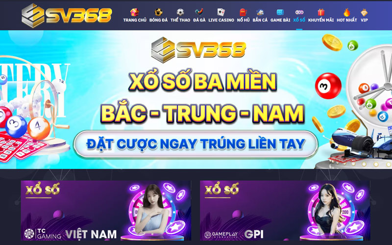 Giới thiệu tổng quan xổ số SV368